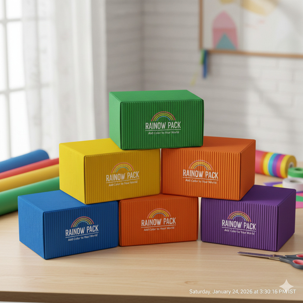 COLOURED CORRUGATED BOXES