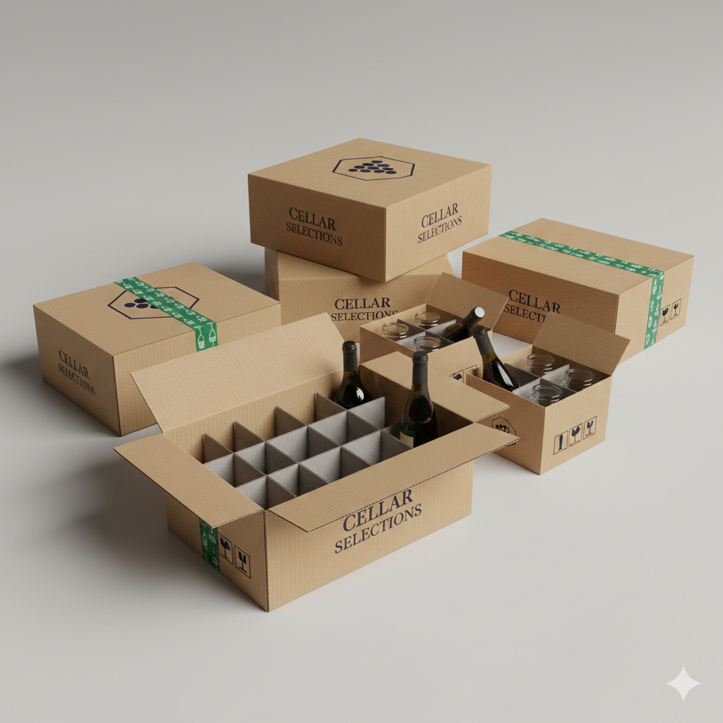 CORRUGATED BOXES WITH PARTITION