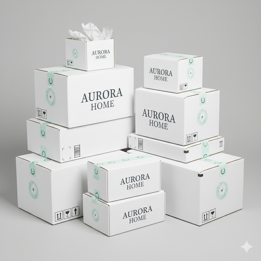 WHITE CORRUGATED BOXES